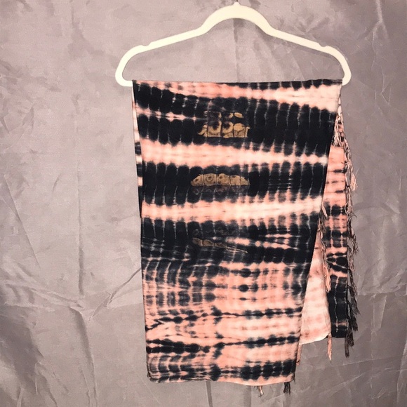 Light pink and navy scarf XL - Picture 1 of 1
